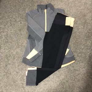 MPG Active Wear.Size  medium zippered jacket and matching 3/4 length leggings